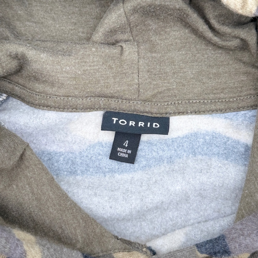 Torrid Womens Plus Size 4 Camo Hoodie Brown Green Camouflage RN148862 - Picture 4 of 6